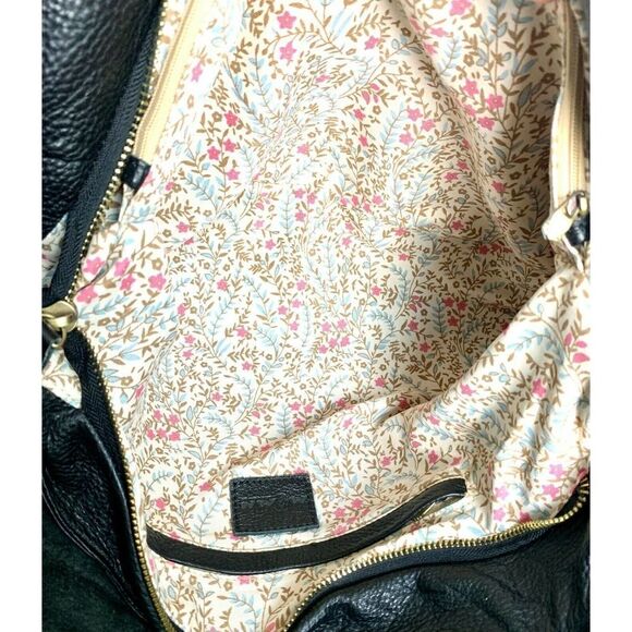 MMN CRYSTAL RAW EDGE BLACK GENUINE LEATHER FLAP SHOULDER BAG XBODY MESSENGER - Picture 11 of 12